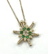 14K Gold Diamond & Emerald Star Of Bethlehem Opening Magnetic Necklace